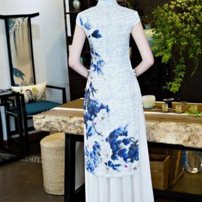 New Design Chinese Peony Wedding Dress for Bride