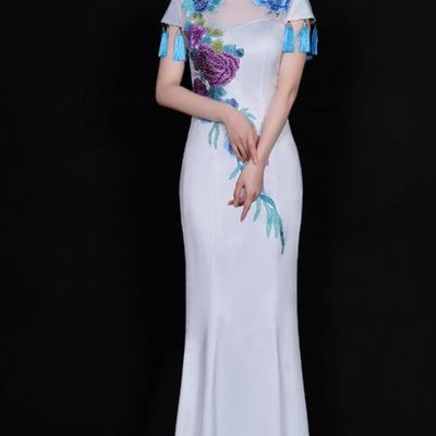 Large Peony Traditional Wedding Dress