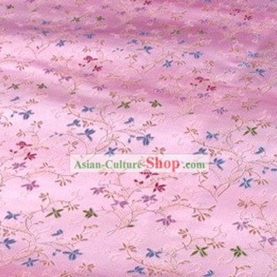 Classical Pink Flower Silk Fabric