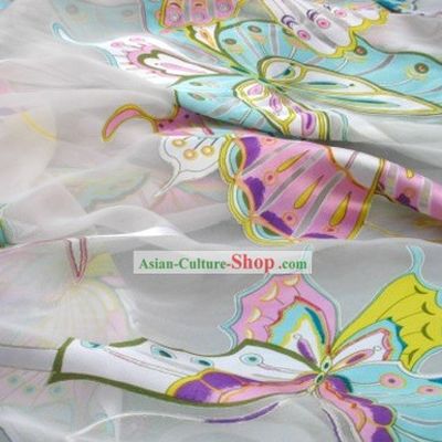 Chinese Classical Butterfly Silk Fabric