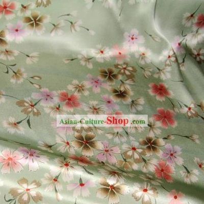 Oriental Cherry Flower Silk Fabric