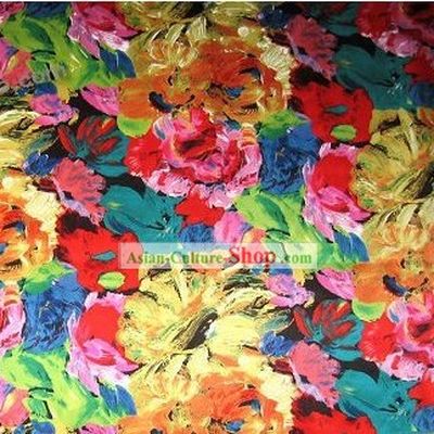 Chinese Sun Flower Silk Fabric