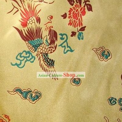 Traditional Chinese Dragon Phoenix Silk Fabric