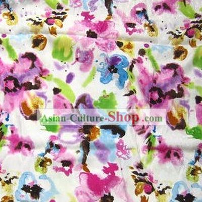 Traditional Chinese Silk Flower Fabric