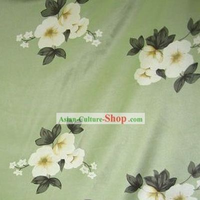 Chinese Pure Silk Flower Fabric