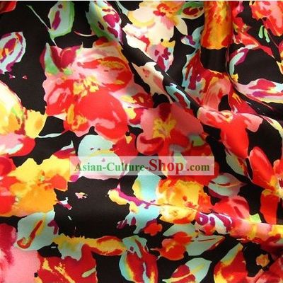 Traditional Chinese Silk Flower Fabric