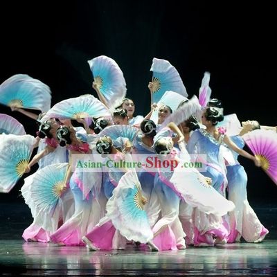Handmade Traditional Chinese Double Sides Silk Dance Fan