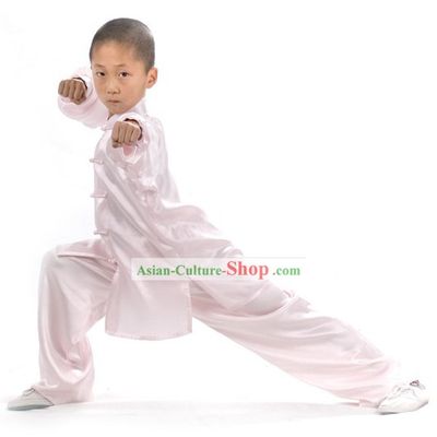 Chinese Classical White Tai Chi Uniform for Children