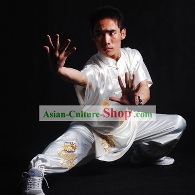 Chinese Professional Wushu Performance Silk Suit for Men