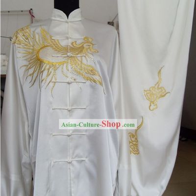 Chinese Embroidery Phoenix Tai Chi Uniform Complete Set