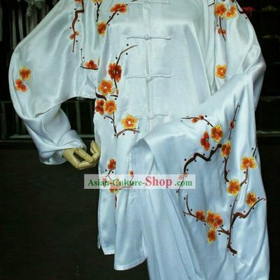 Plum Blossom Embroidery Kung Fu Martial Arts Competition Clothing Complete Set
