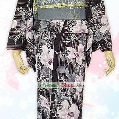 Traditional Japanese Garment Kimono Complete Set for Women