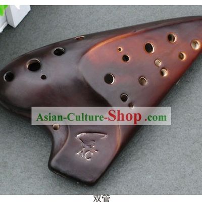 Chinese Musical Instrument Taodi Pottery Lute