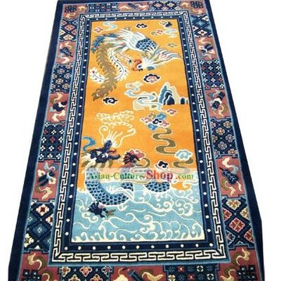 Chinese Classical Dragon and Phoenix Wool Carpet