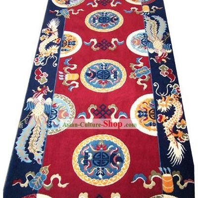 Chinese Palace Dragon Phoenix Wool Carpet