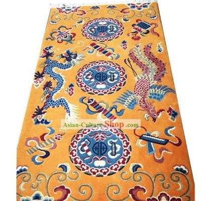 Chinese Palace Dragon Phoenix Wool Carpet