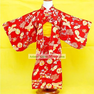 Traditional Japanese Kimono Complete Set for Children