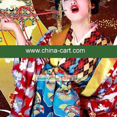 Traditional Japanese Geisha Costume Complete Set