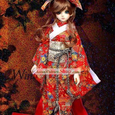 Traditional Japanese Kimono Costume Complete Set