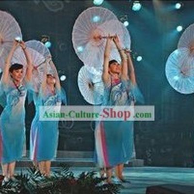 Traditional Chinese Transparent Silk Dance Umbrella