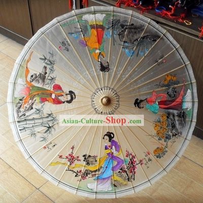 Ancient Chinese Four Beauties Oilpaper Umbrella