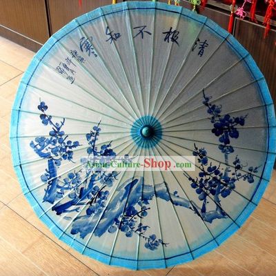 Traditional Chinese Plum Blossom Painting Umbrella