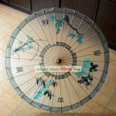 Chinese Classical Sun and Rain Paper Umbrella