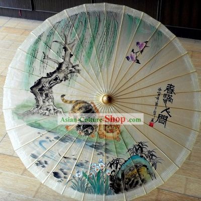 Chinese Classical Spring Painting Umbrella