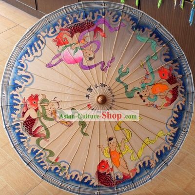 Chinese Traditional Baby Painting Umbrella