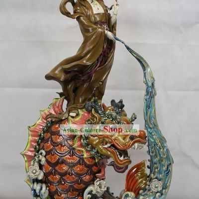 Guan Yin Shiwan Ceramics Figurine