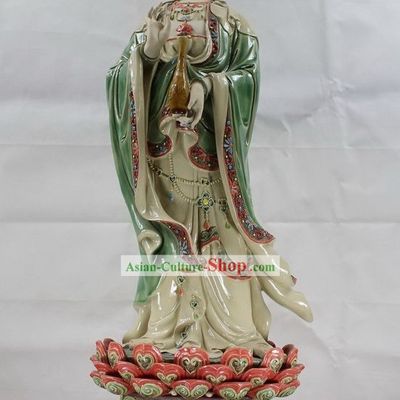 Guan Yin Shiwan Ceramics Figurine