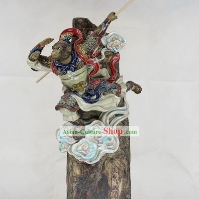 Monkey King Shiwan Ceramics Figurine