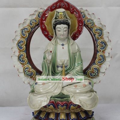 Guan Yin Shiwan Ceramics Figurine