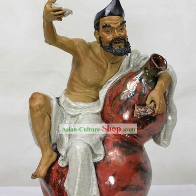 Ji Gong Chinese Shiwan Ceramic Figurine