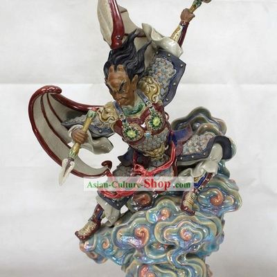 Thunder God Chinese Shiwan Ceramic Figurine