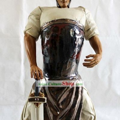 Ancient Hero Chinese Shiwan Ceramic Figurine