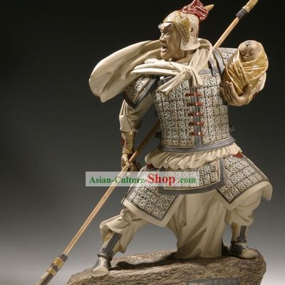 Winning General Chinese Shiwan Ceramic Figurine