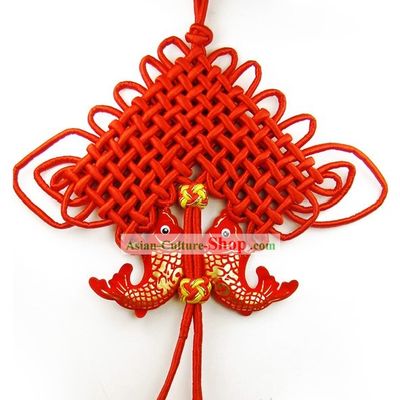 Large Traditional Red Chinese Knot