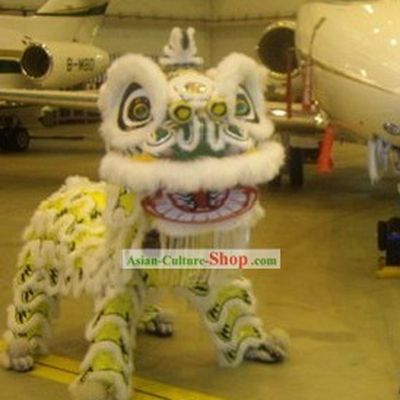 Unique Design Luminous Long Wool Lion Dance Costume Complete Set