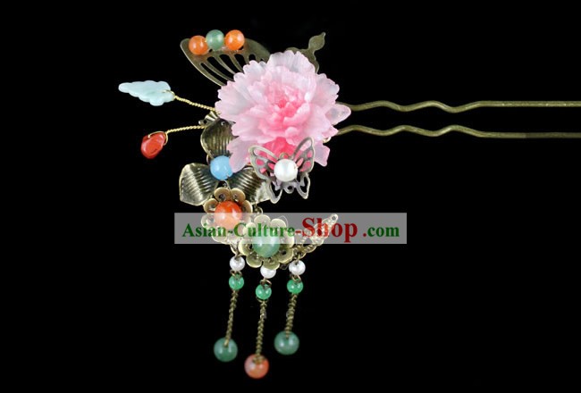 Traditional Chinese Flower and Butterfly Hairpin