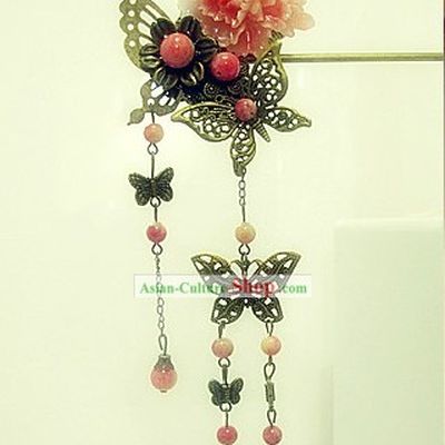 Chinese Classic Handmade Butterfly and Flower Hairpin