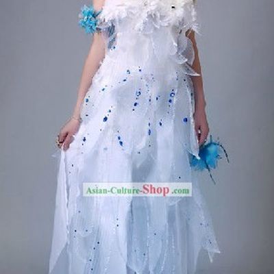Ancient Chinese Moon Fairy Costumes and Headpiece