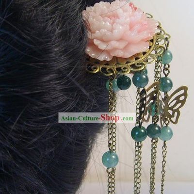 Traditional Chinese Handmade Butterfly and Flowr Hairpin