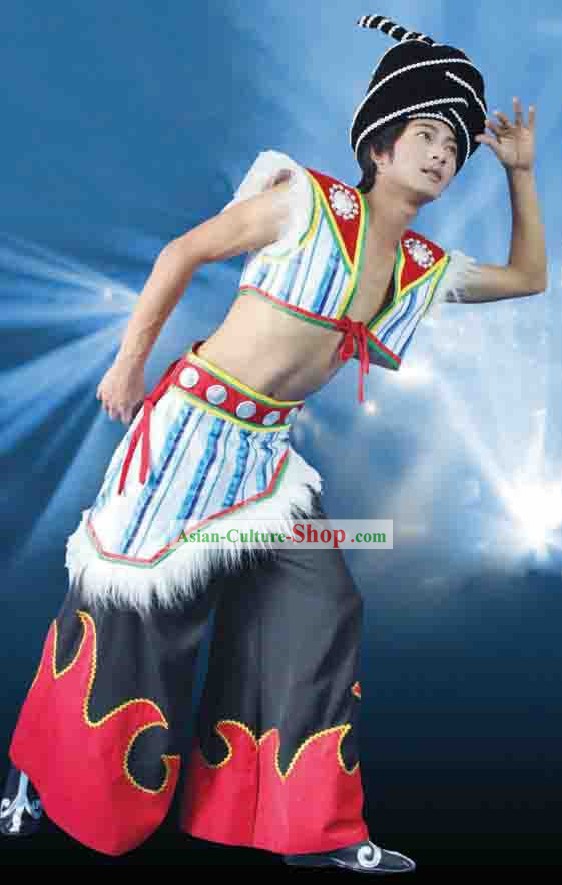 Chinese Classic Yi Ethnic Clothing for Men
