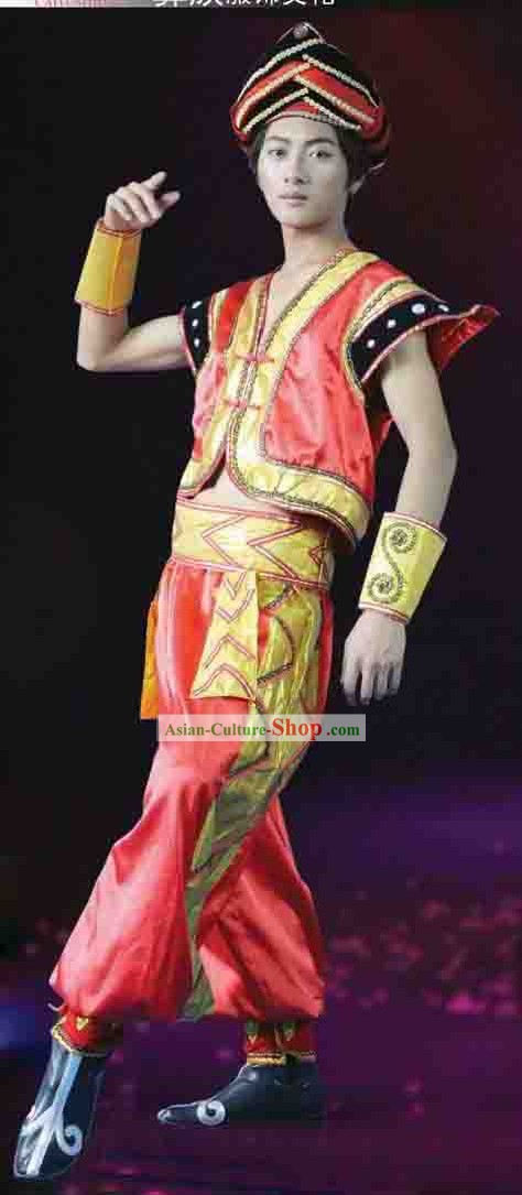 Traditional Chinese Yi Ethnic Outfit for Men