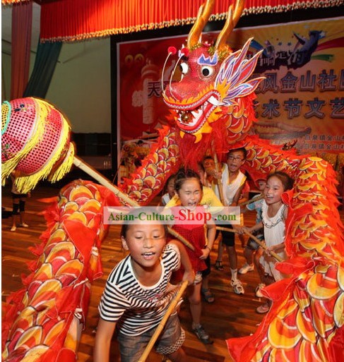 Children Size Peking Dragon Dance Costume Complete Set