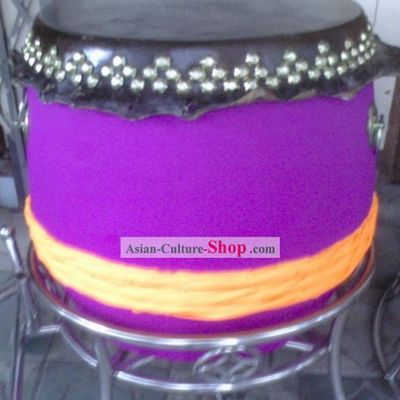 Luminous Purple Drum and Drum Cart