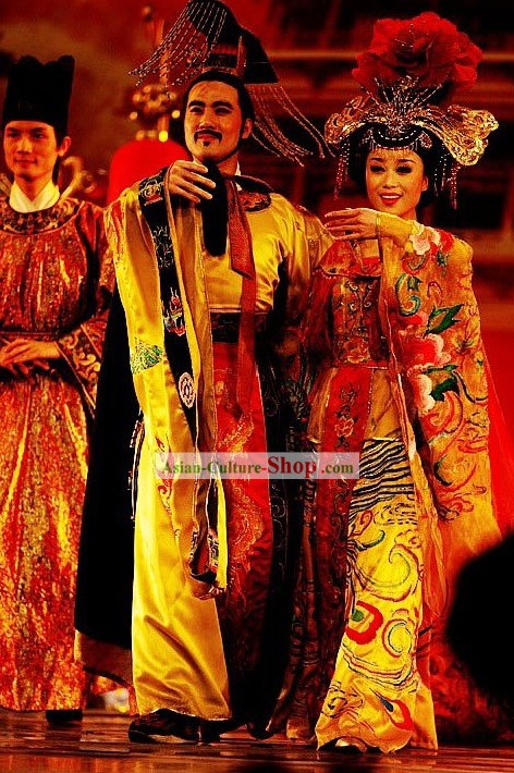 Ancient Chinese Emperor and Empress Costumes 2 Complete Sets
