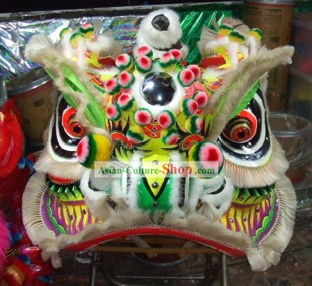 Old Style Chinese FUT SAN Lion Dance Mask Costume Complete Set