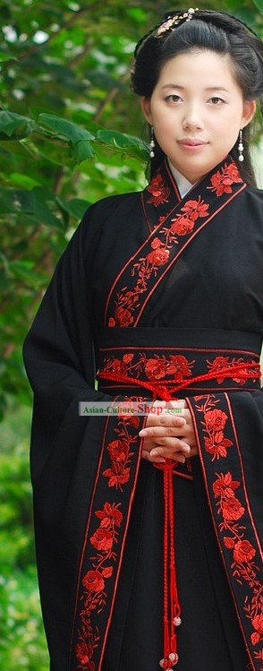 Traditional Chinese Red National Wedding Dress for Women